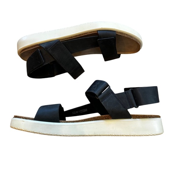ECCO Corksphere Black Platform Sandals Men\'s 46